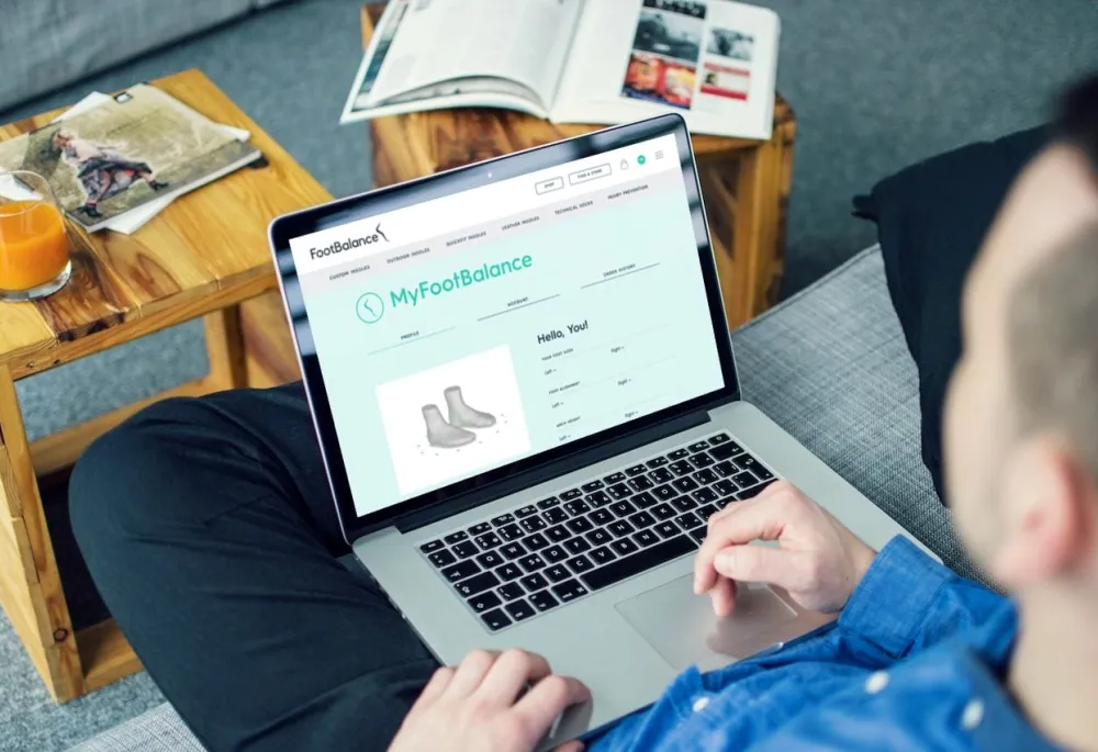 Screenshot of the webshop