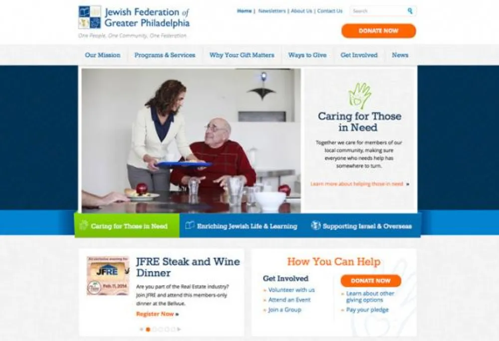 Jewish Federation of Greater Philadelphia Website by eCity Interactive