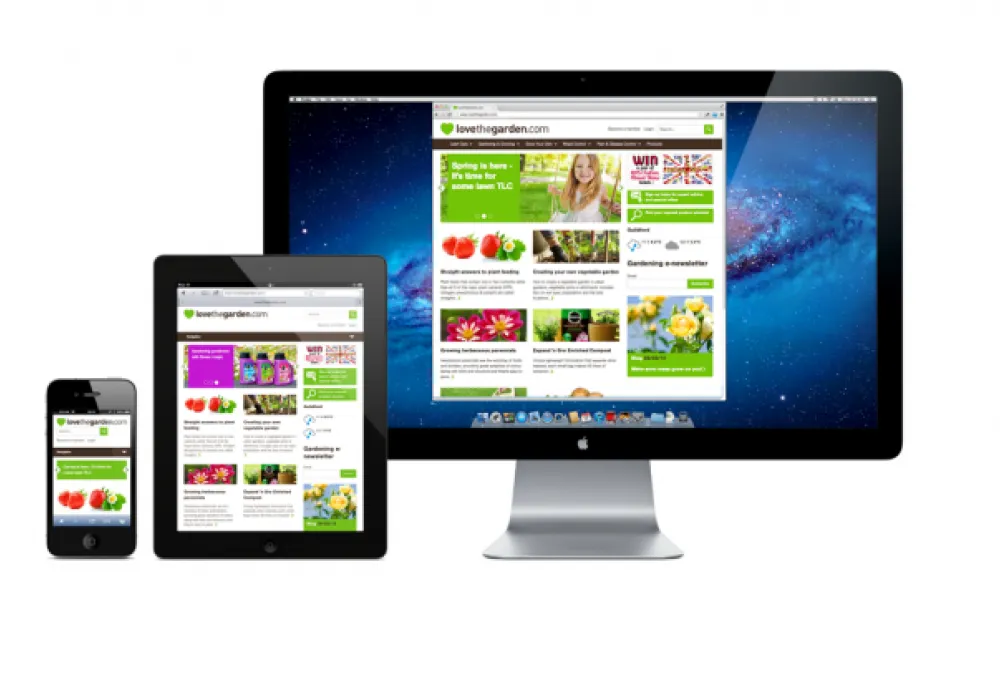 Lightflows web design - Love the garden website composite