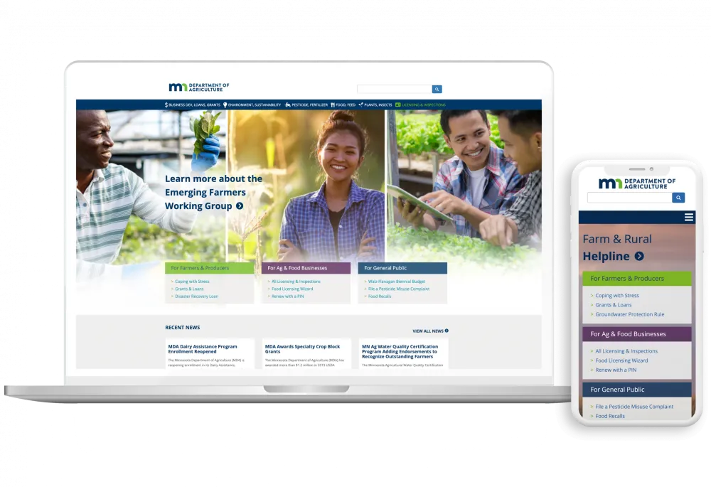 picture of MDA website built by Nighthawk Marketing
