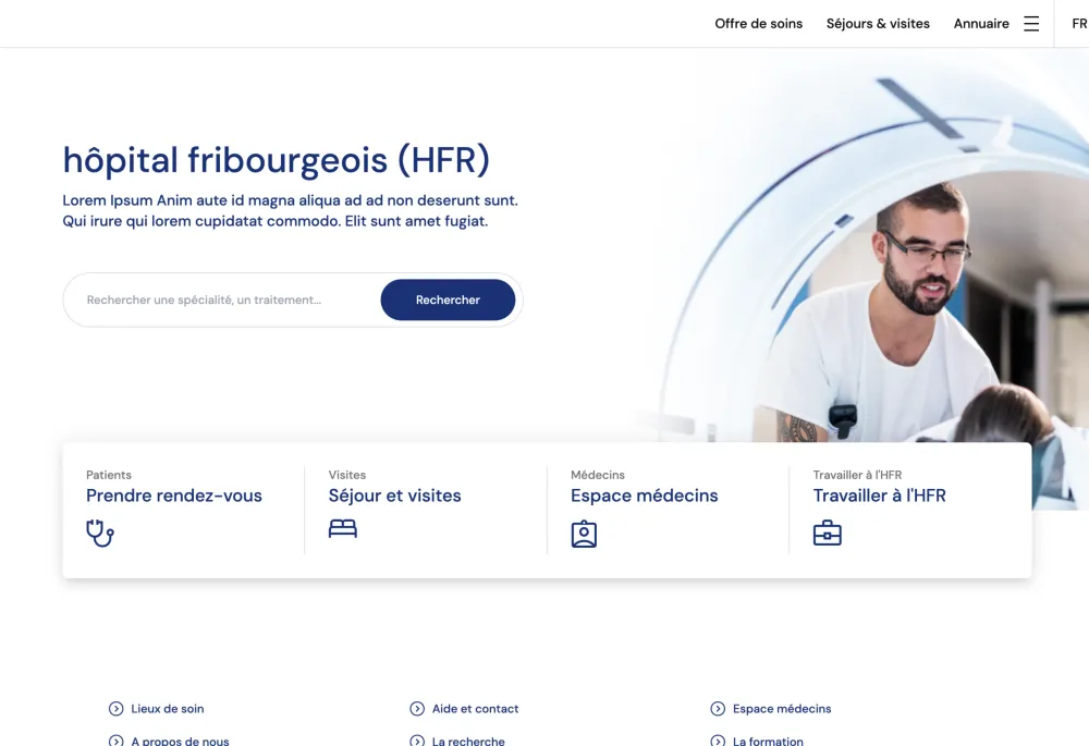 Logo de l'hôpital Fribourgeois HFR