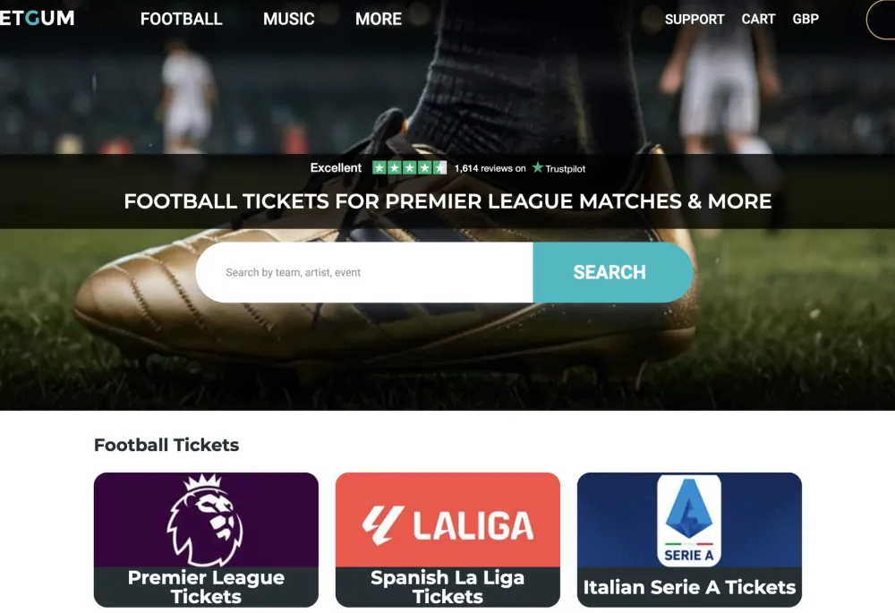 Ticketgum Homepage