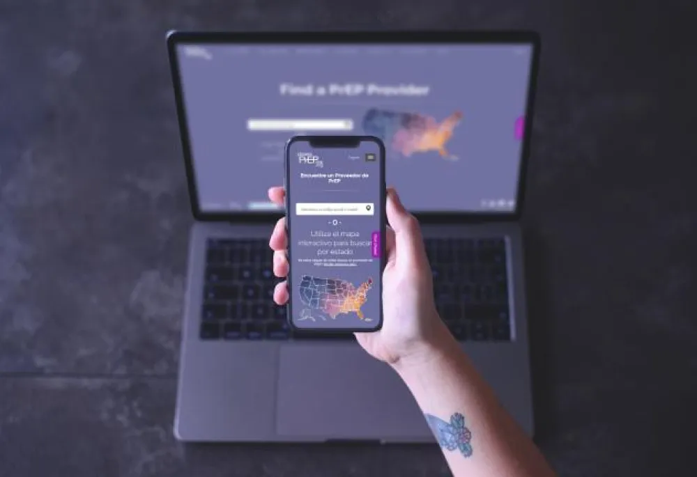 Responsive view of PrEP homepage in English and Spanish