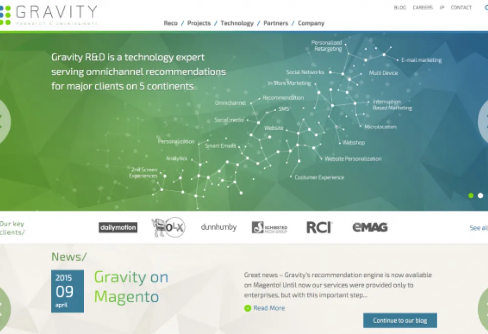 Gravity R&D Drupal 8 homepage by BRAINSUM
