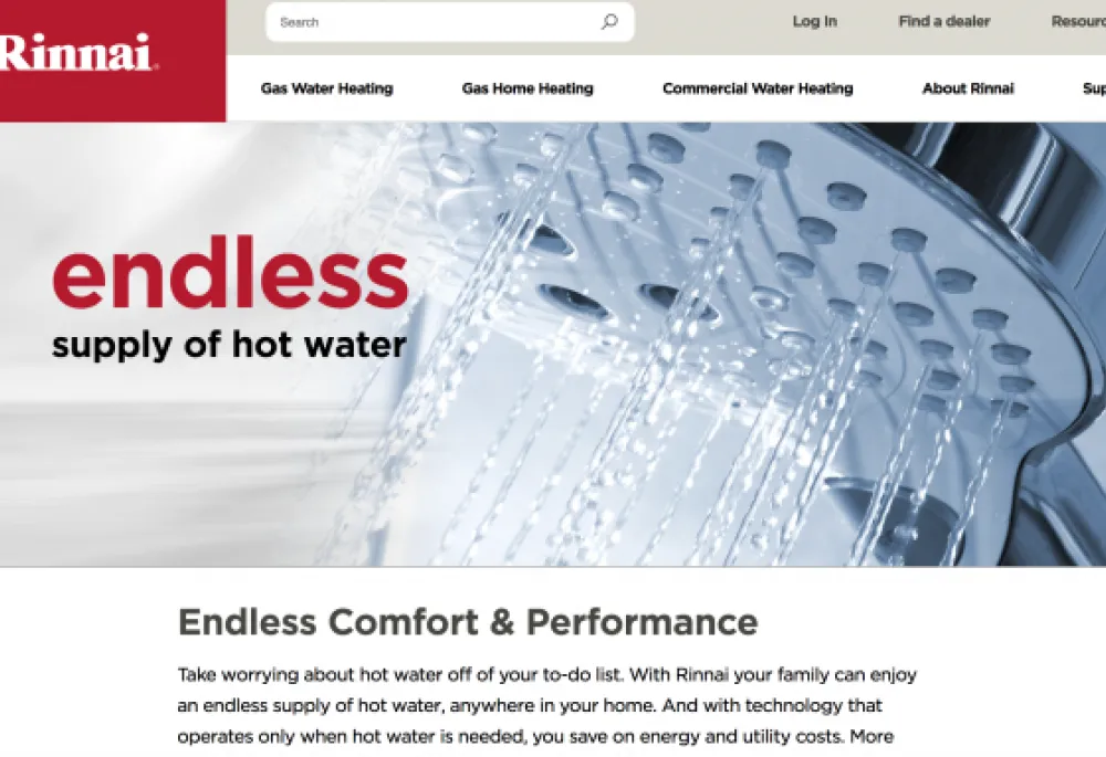 Rinnai Drupal 8 home page