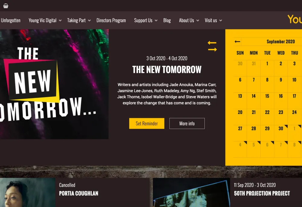 Young Vic homepage