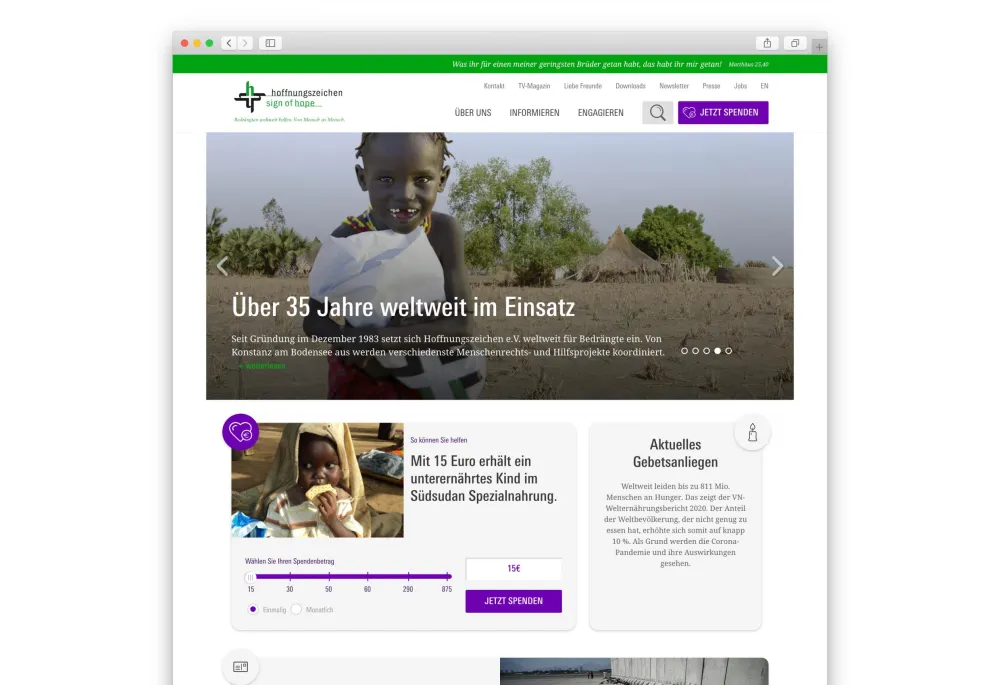 Sign of Hope - frontpage