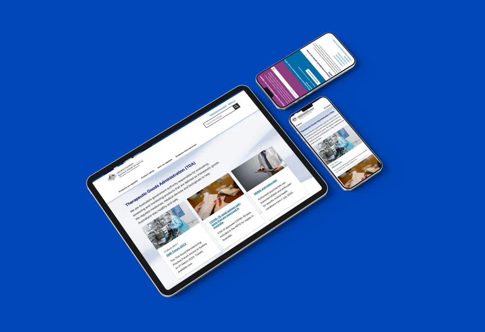 TGA site on devices