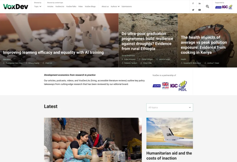 https://voxdev.org front page screeshot: Migration from Drupal 7, by ORION WEB