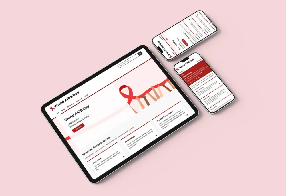 World AIDS Day site on devices