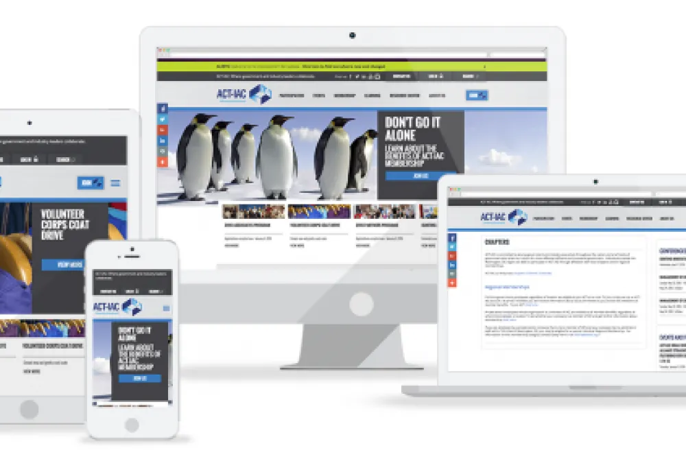 ACT-IAC website in various devices