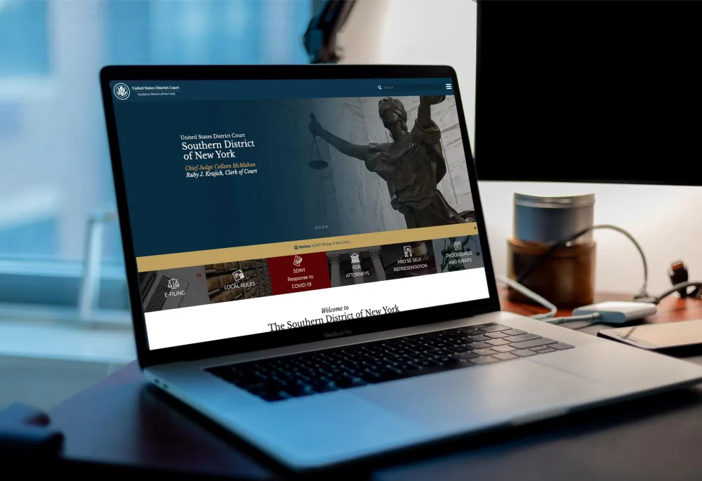 Home page of the Southern District of New York website
