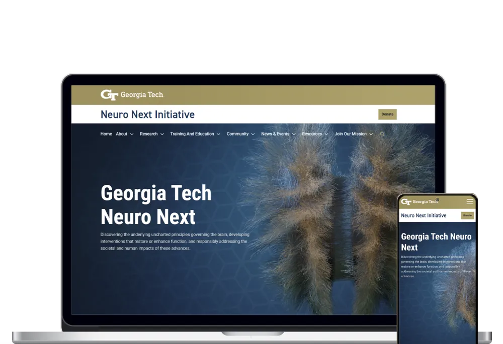 Georgia Tech Neuro Next website screenshot