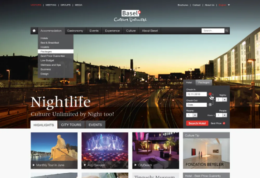 Basel Tourism Homepage