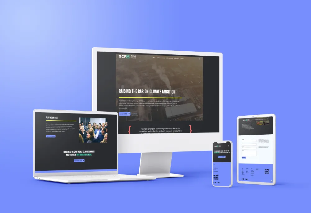 Device Mockups with GCPC Website Screenshots