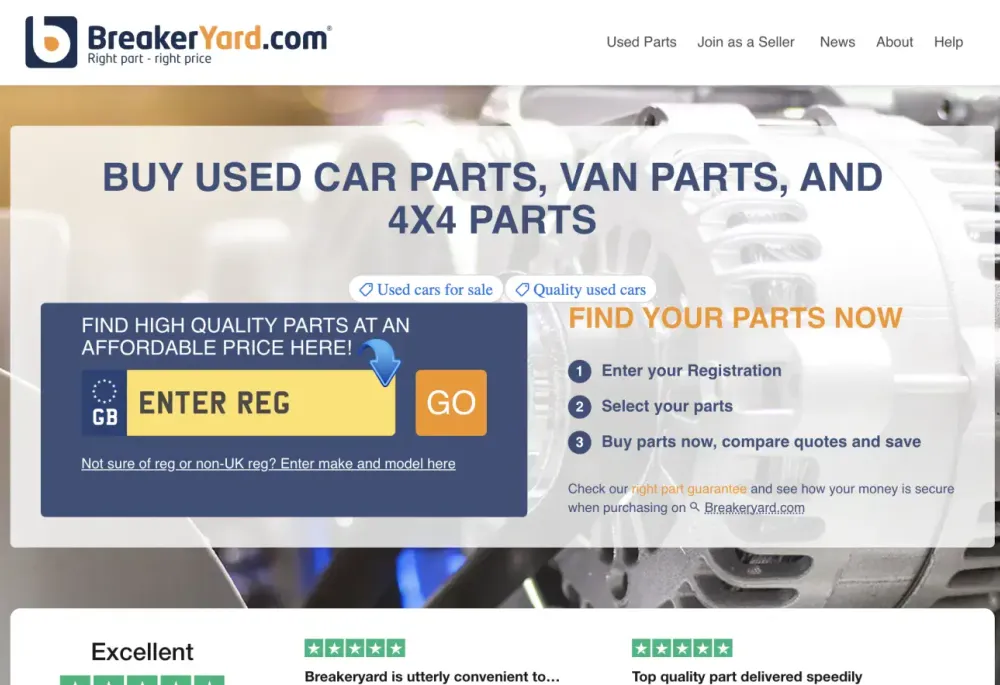 BY homepage screen grab