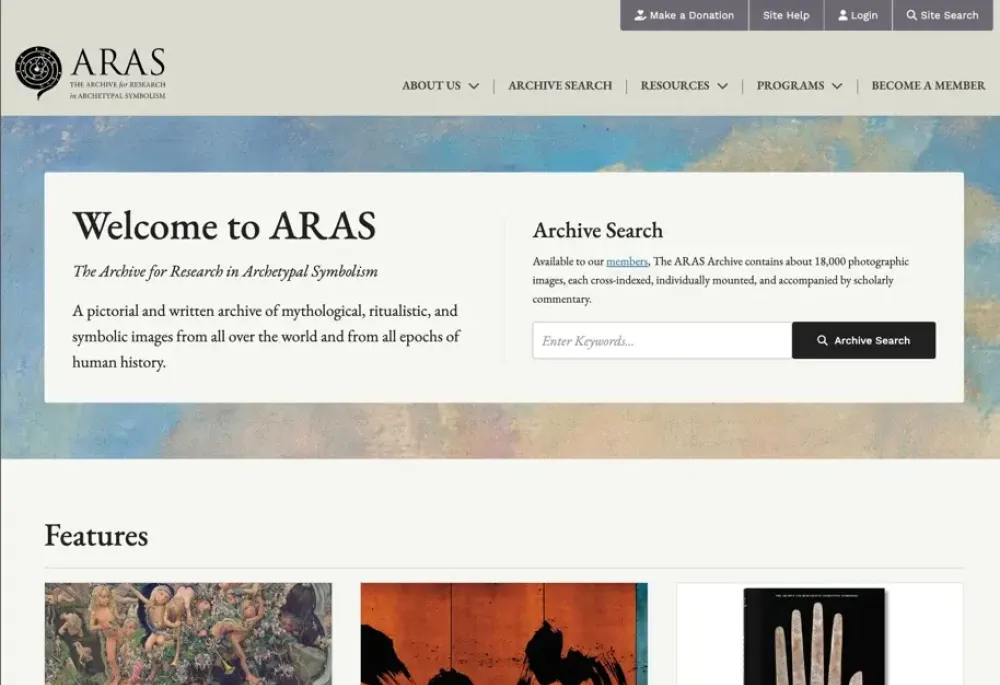 aras.org homepage design