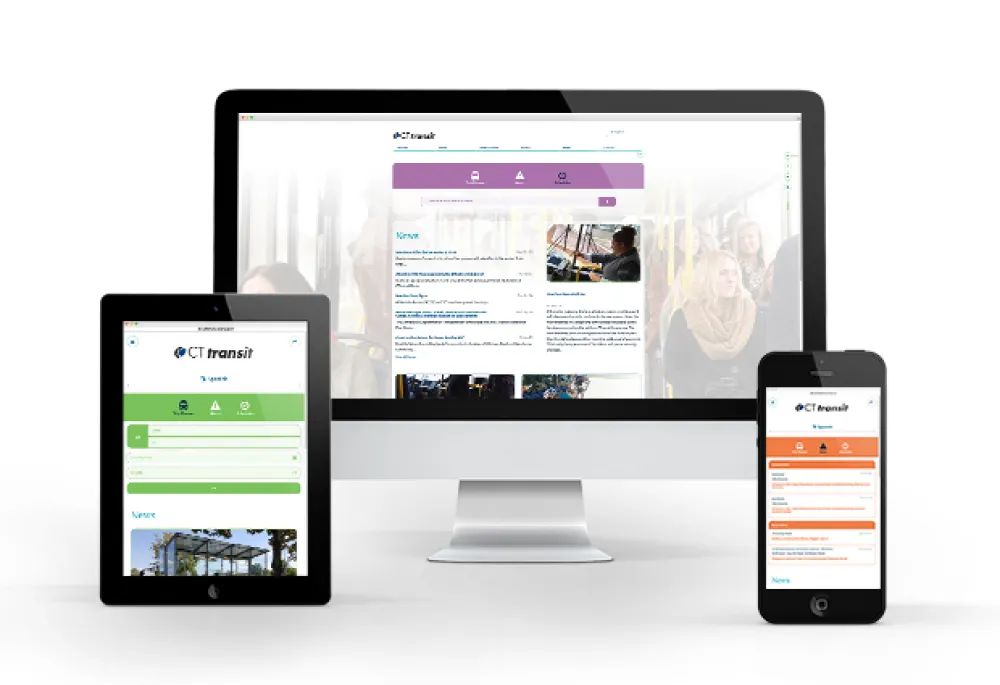 CTtransit homepage
