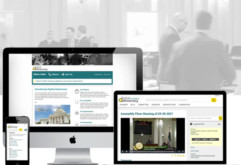 Digital Democracy Redesign Mockups