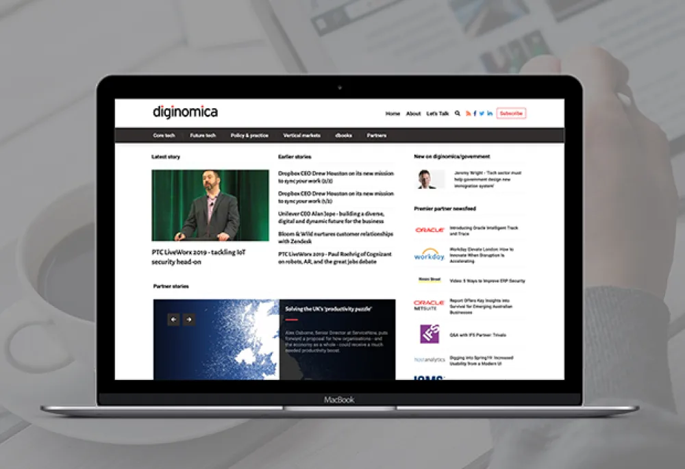 diginomica main page screenshot