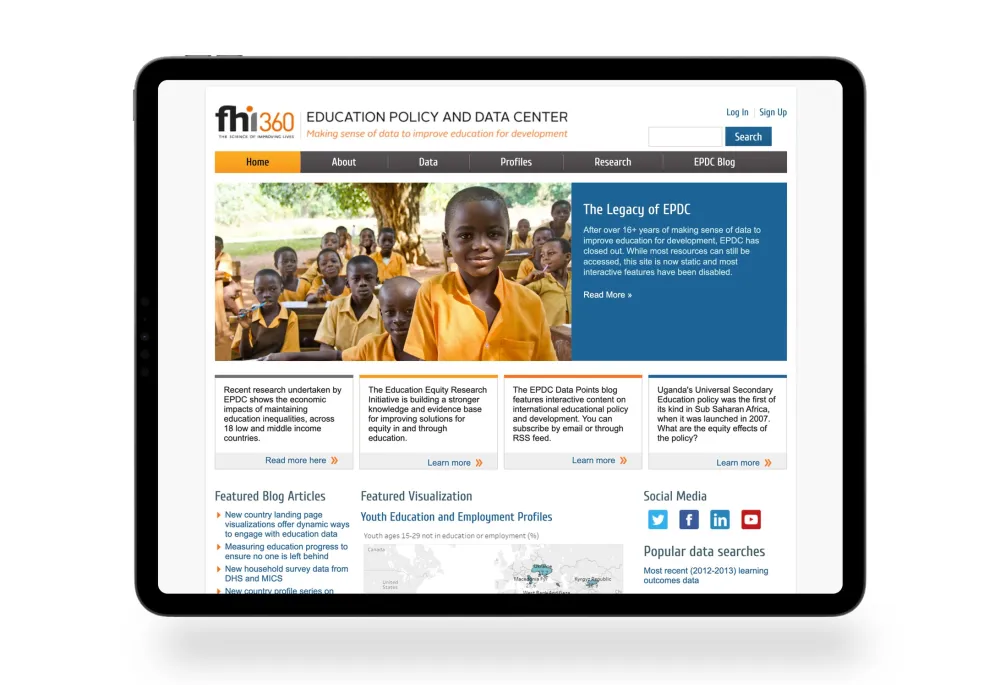 Education Policy and Data Center home page