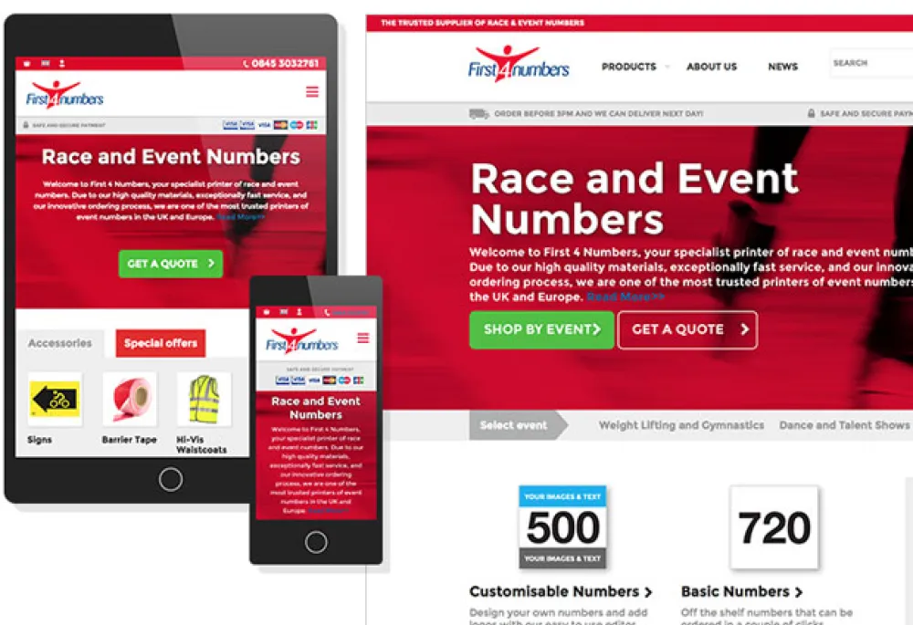 The First4Numbers home page