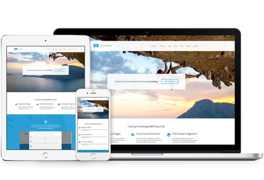 Glazed Drag and Drop Drupal Theme