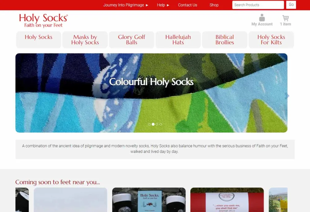 Holy Socks, Drupal 9 e-commerce site