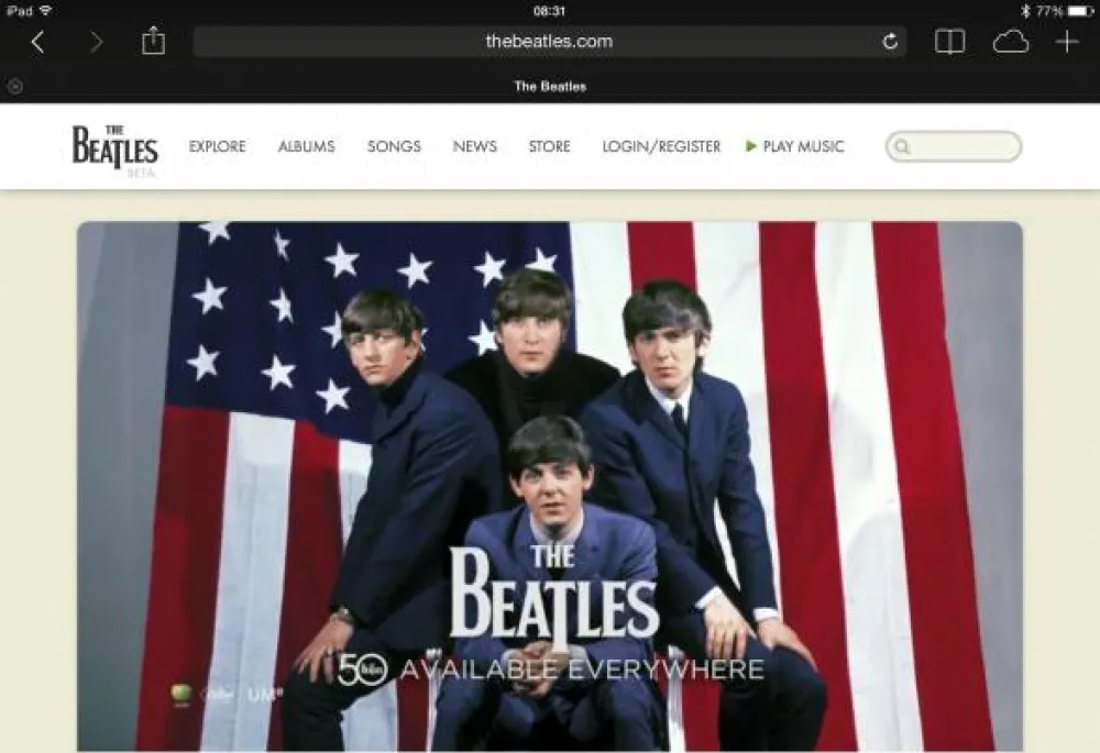The Official Beatles Website - built with Drupal