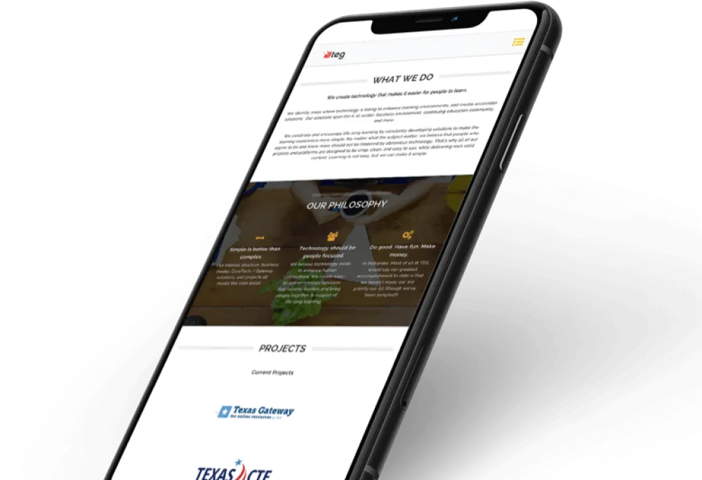 Mobile version of the site 