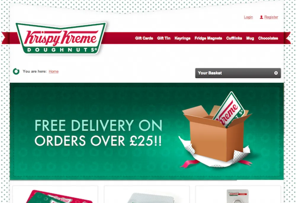 Krispy Kreme Gifts Store Home Page
