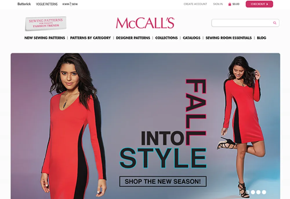 McCall's Patterns Home Paage