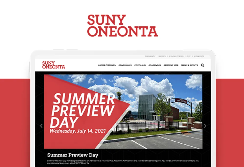 SUNY Oneonta homepage