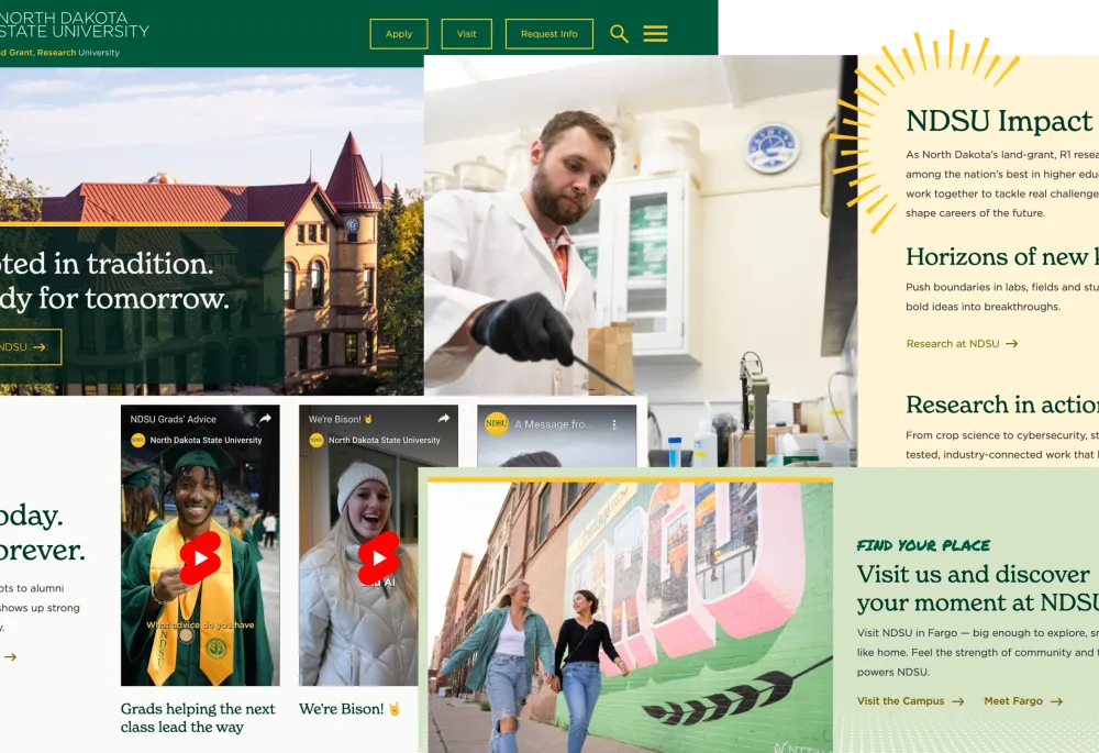 North Dakota State University (NDSU) Drupal website homepage