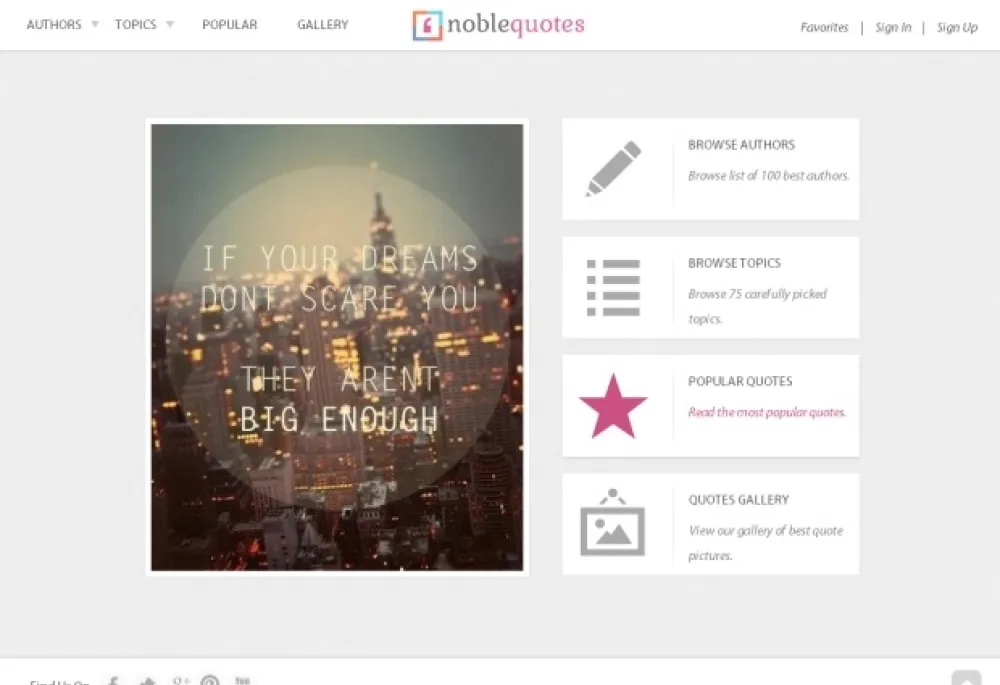 Noble Quotes home page