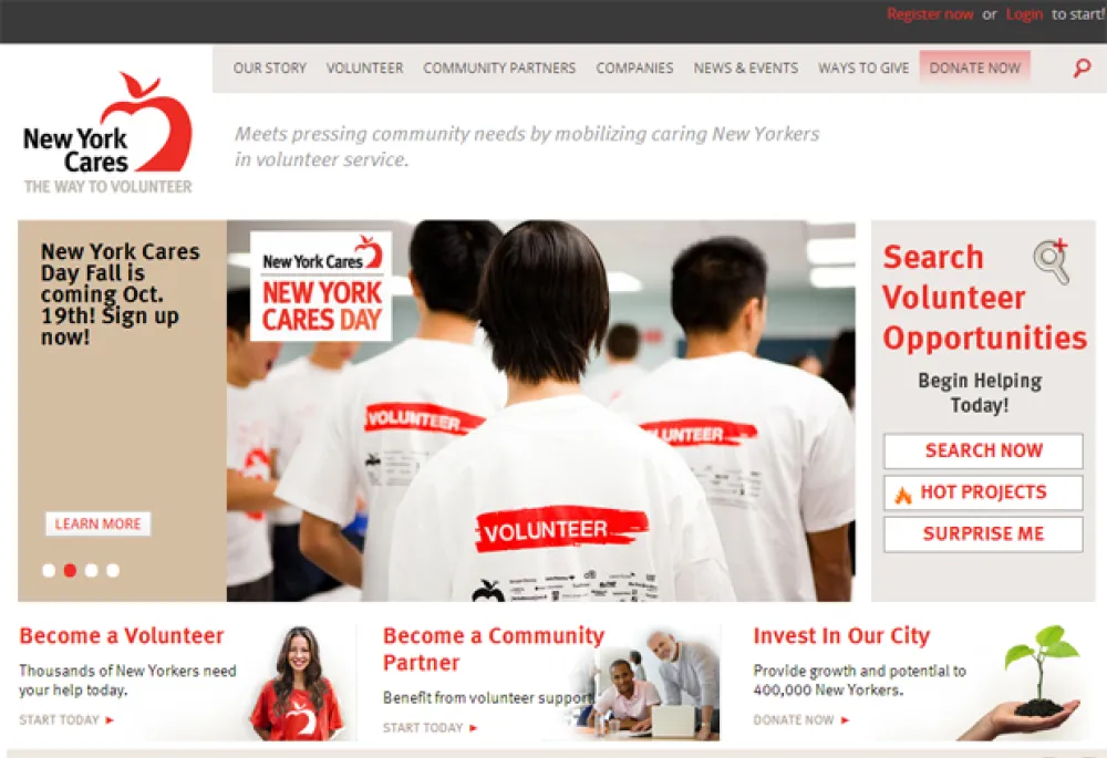 New York Cares Home Page