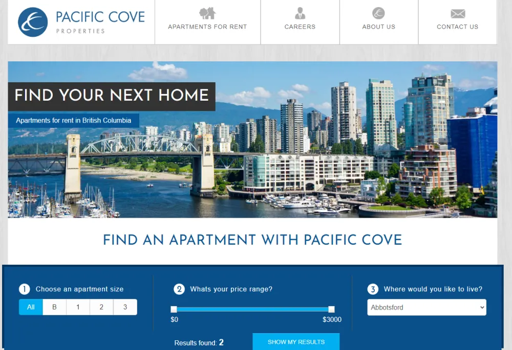 Pacific Cove Property Management | Home | Acro Commerce Case Study