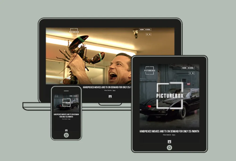 PictureBox films homepages on all devices