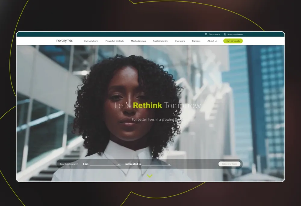 Novozymes.com homepage