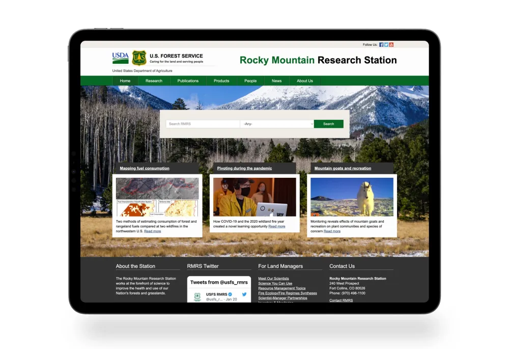 U.S. Forest Service Rocky Mountain Research Station RMRS home page