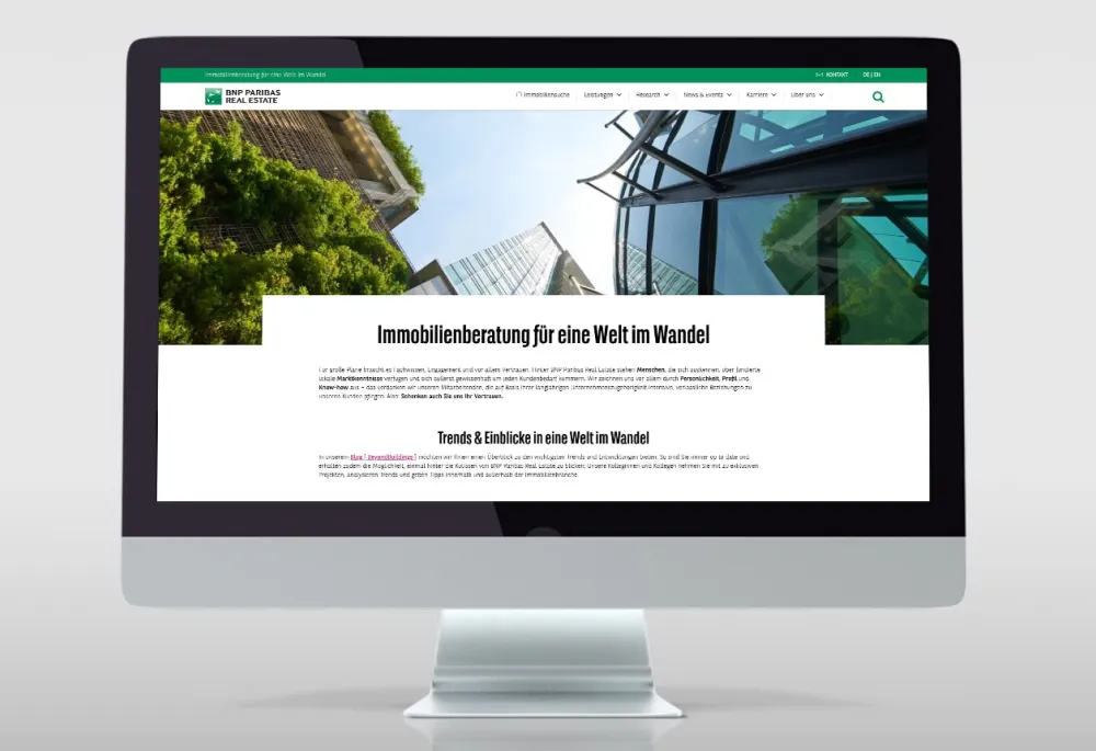 BNP Paribas Real Estate Germany Screenshot