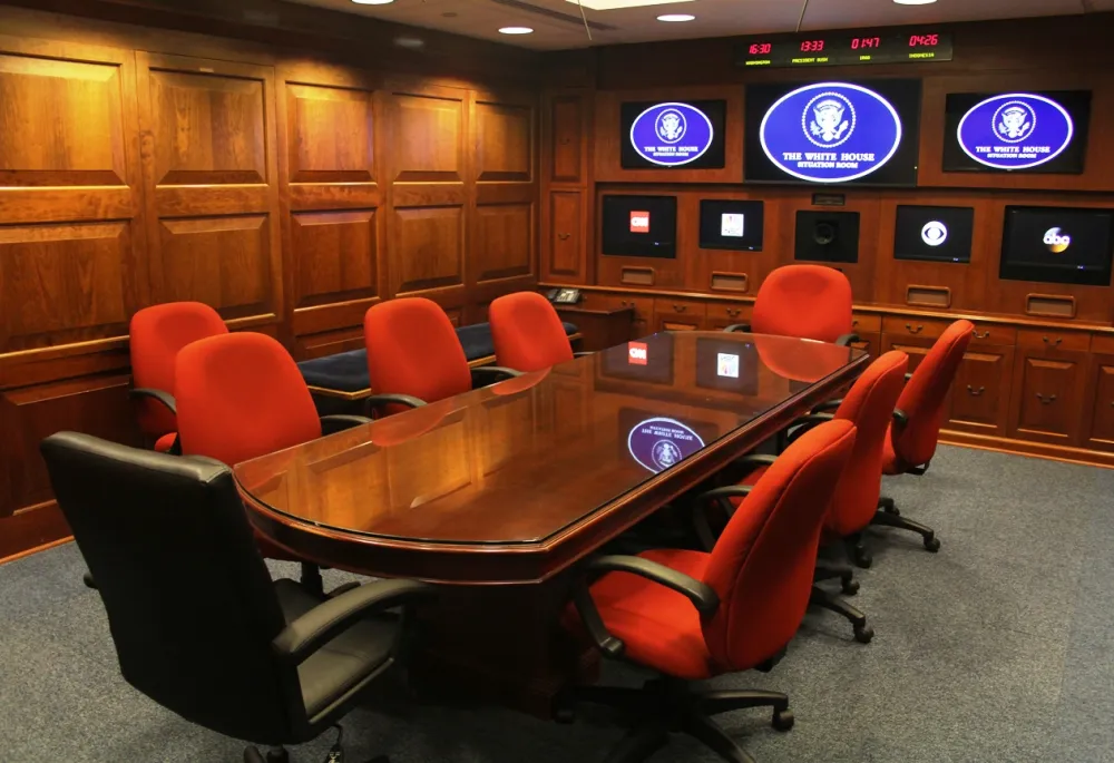The White House situation room simulation