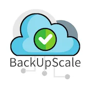 Blue cloud with a green and white checkmark