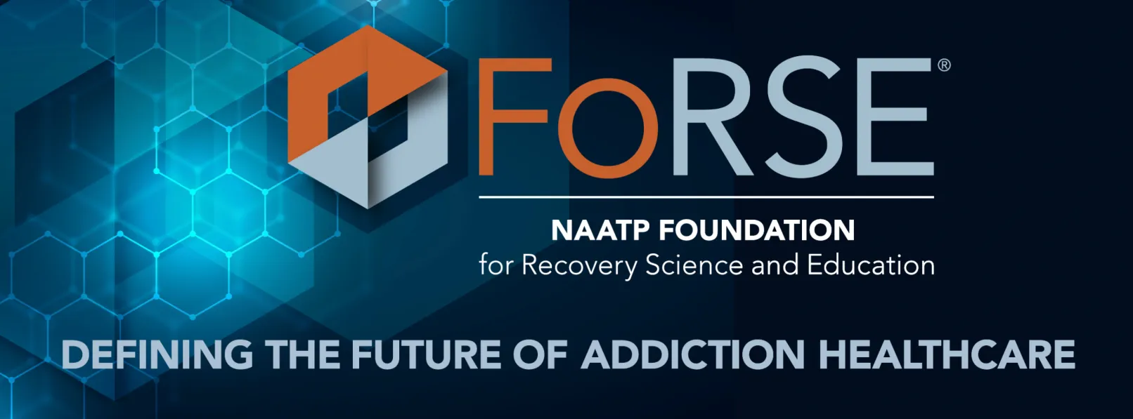 FoRSE banner with blue abstract background and taglines