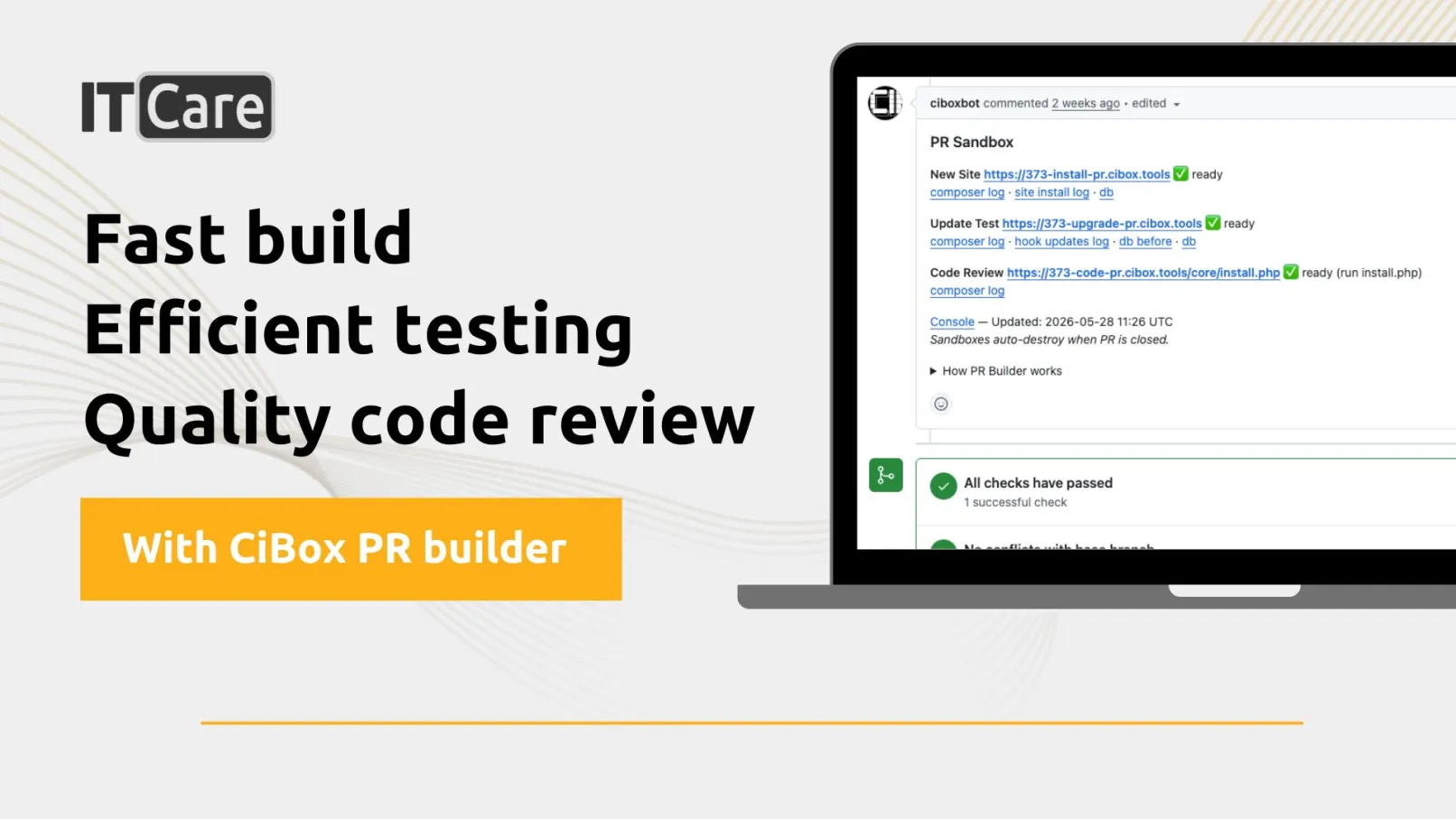 fast build efficient testing quality code review