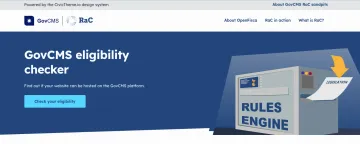 Homepage image from one of the GovCMS sandpit Rules as Code proofs of concept
