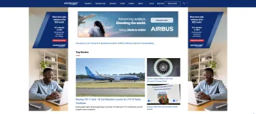 Aviation Week Website Homepage