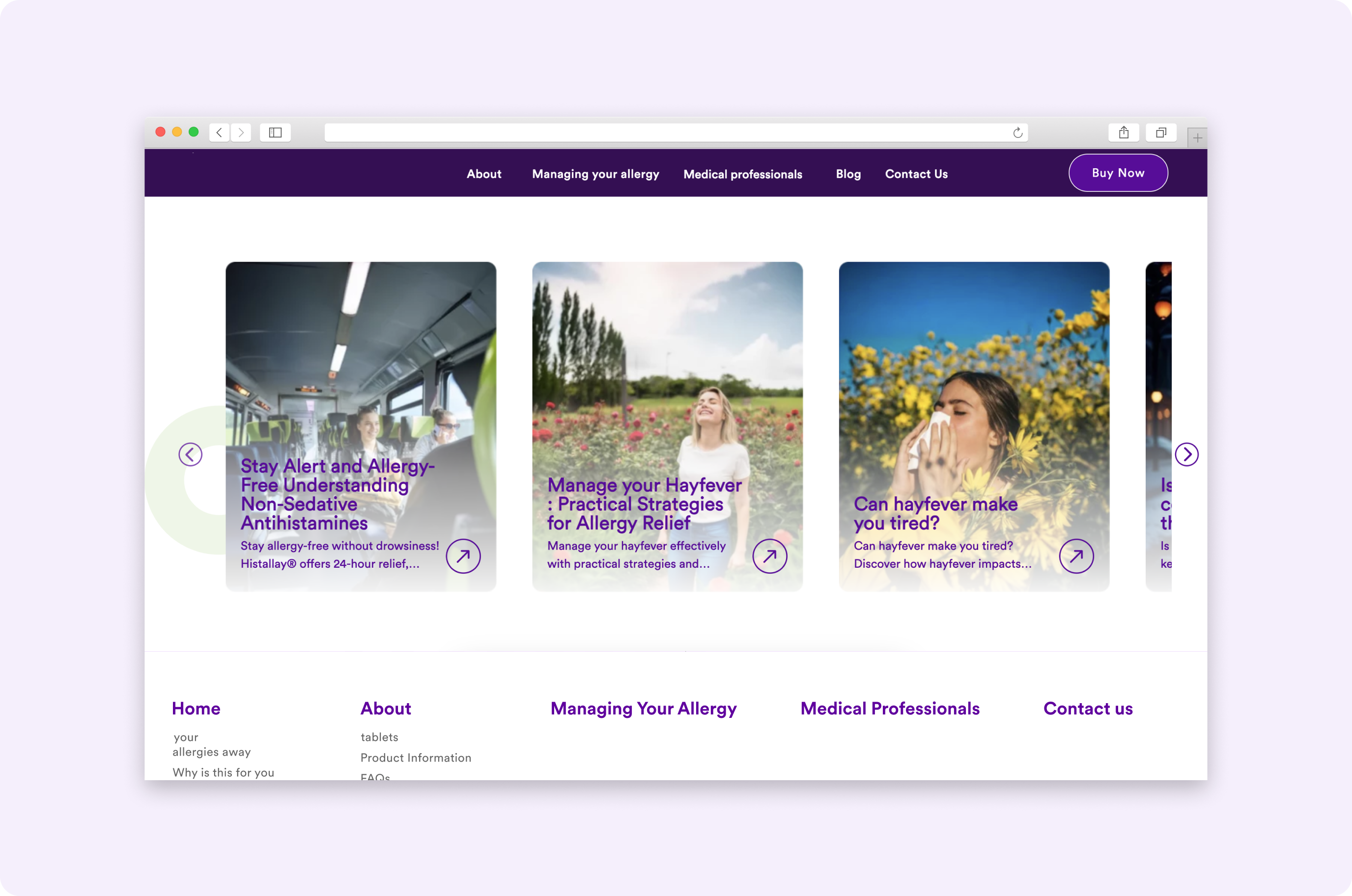 Product microsites