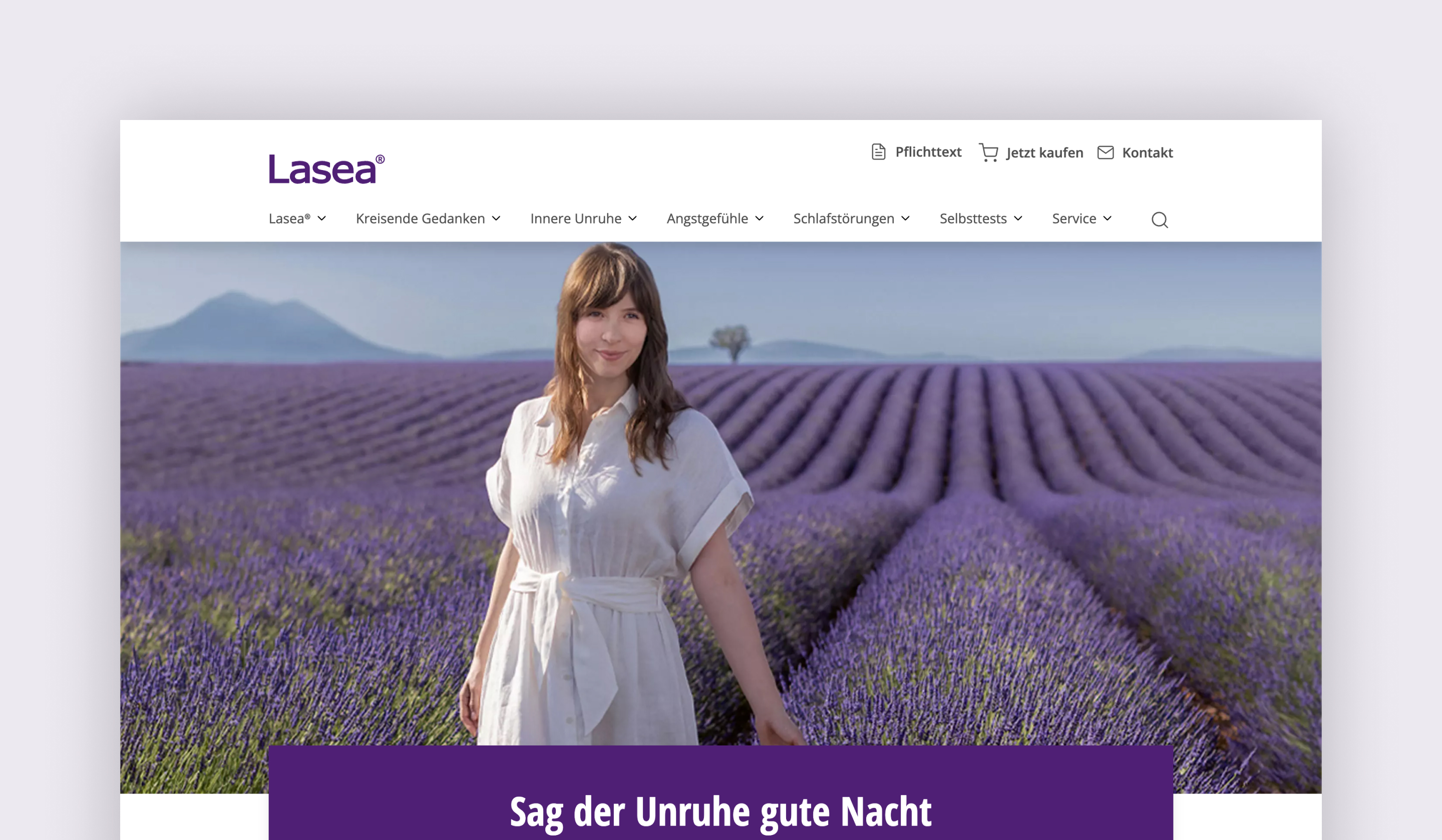 Product page for Lasea, one of the Schwabe plant based products