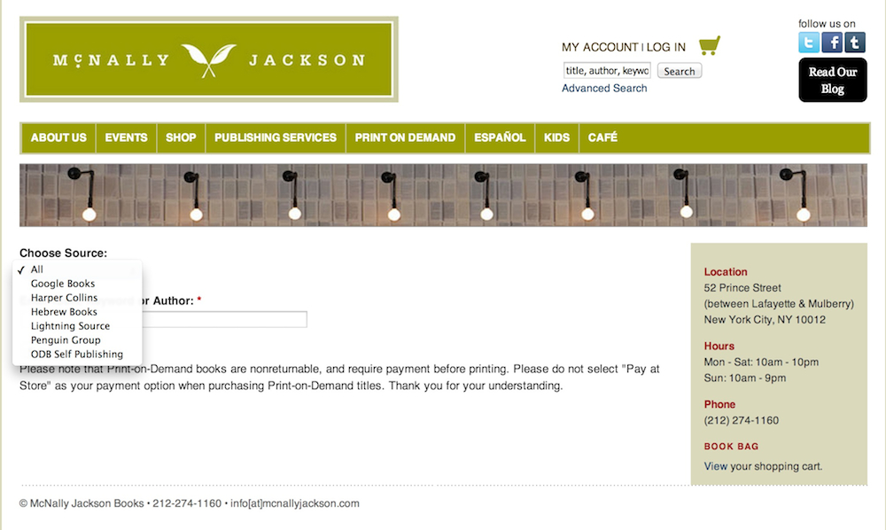 McNally Jackson Search